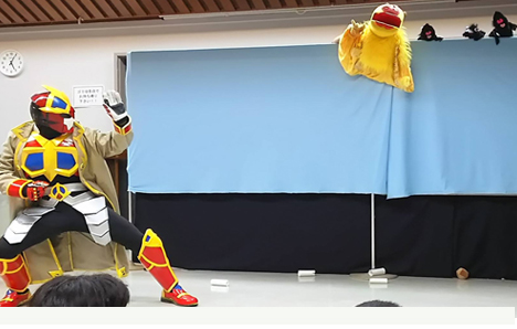 人形劇「Oｈ!江戸なかの犬ものがたり」で中野区のヒーローも来たよ♪