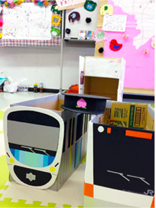 なかの育マップ作成委員会コーナーに来たお客さんたち