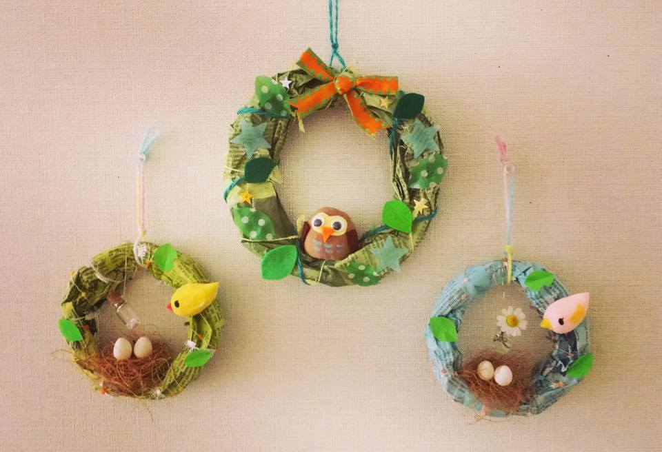 ちょびっとごっこ「森をテーマにしたリース」